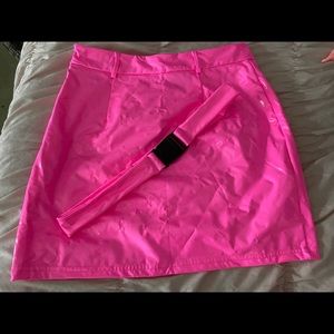 Leather/ plastic skirt